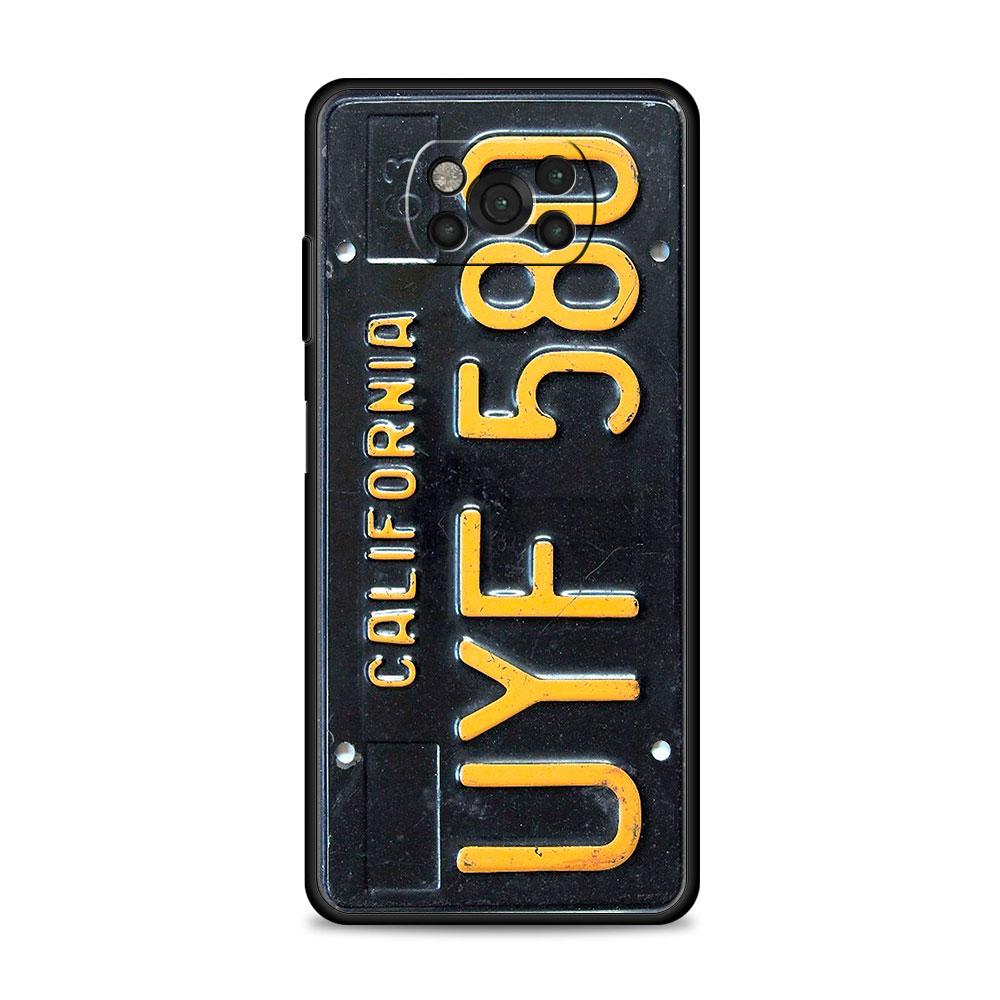 

Чехол для Xiaomi Poco X3 X4 NFC M3 M4 Pro 5G Mi 11 lite 11T 9T 12 10T 11E Note10, чехол для телефона, забавный ретро-номер номерного знака автомобиля Mi 9