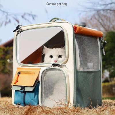 Sac à dos portable grande capacité pour chat et chien avec siège chaud