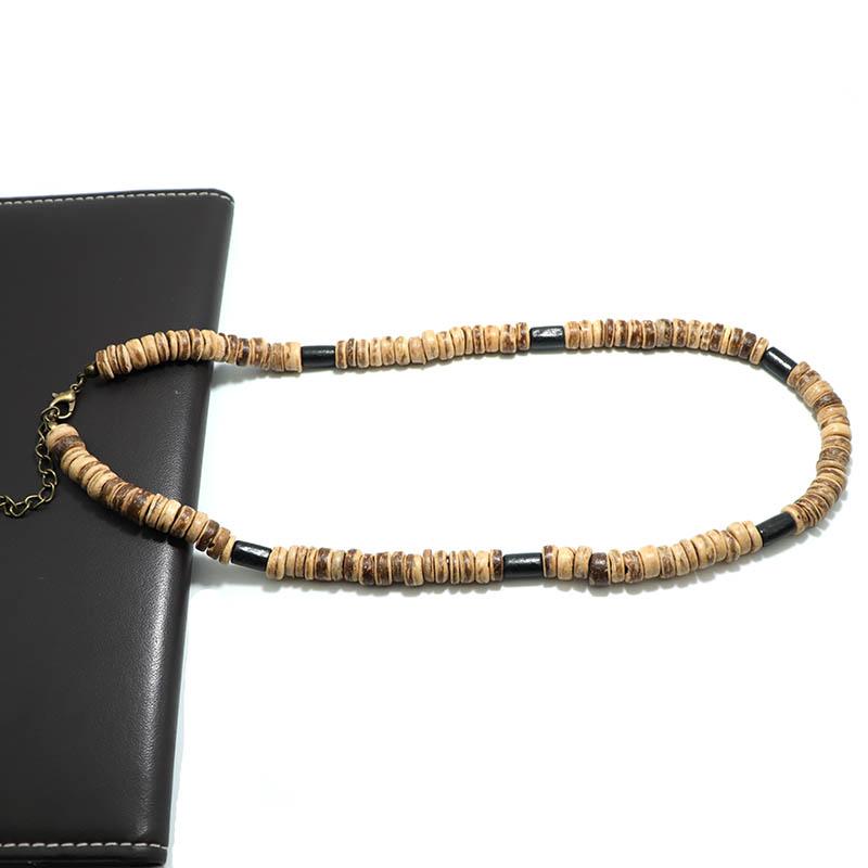 Neue Einzigartige Natürliche Kokosnussschale Halskette Für Männer Handgemachter Kurzer Choker Kragen Homme 18 Zoll Geschenk Für Ihn Accesorios Hombre