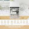 Dishwasher, Mini dishwasher with 6-liter tank, 5 programs, LED display, drying function, white