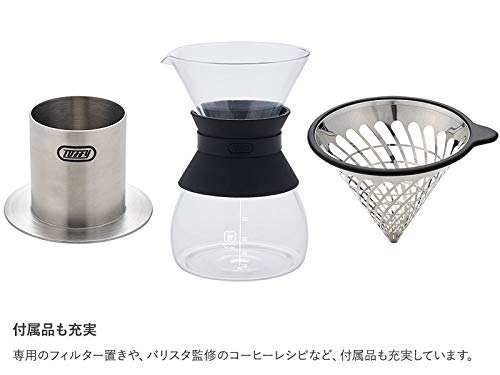 Custom Drip Coffee Maker Hand Drip Reproduction Temperature Setting Steaming Function Timer Function Cleaning Mode [Toffy] K-CM6 (Slate Green)