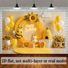 2D Bumblebee and Honeycomb Themed Birthday Backdrop Photo Background Banner