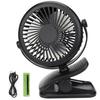 USB Fan, Telgoner Quiet Portable Clip Personal Mini Desk Fan with Rechargeble Battery, 3 Speed 360 Adjustable Cooling Desktop Fans Table Fans,...