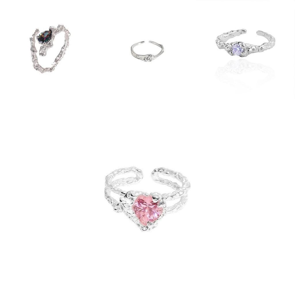 Stylish Ins Inspired Adjustable Ring With Unique Geometry And Dazzling Zirconia Detail