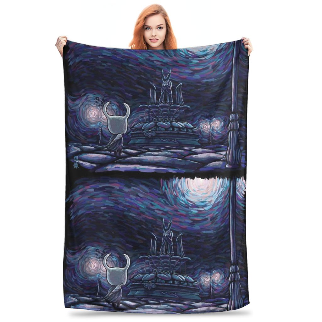 Hollow Knight Silksong Hornet Silksong Aiguille Chasseuse Couvertures Polaire Nouveauté Couvertures Chaudes pour Literie Salon Hiver