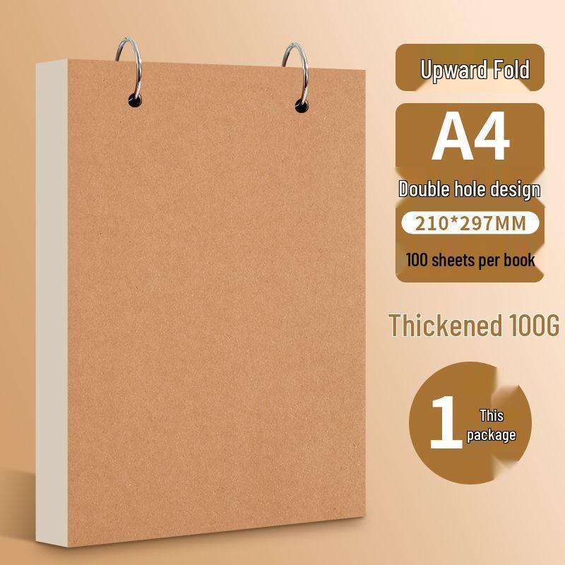 Portable A4 Ring Binder, A6 Detachable Drawing Book, and A5 Tear-off Sketchbook Set.