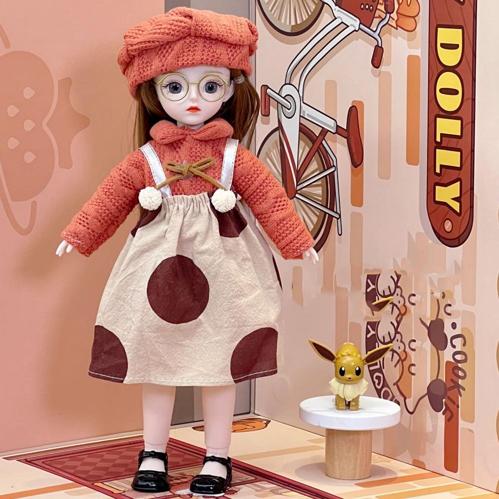 Thick Hair 30cm Bjd Doll Korean Makeup Look 1/6 BJD Doll Mini Girl Toy  Girls Gifts