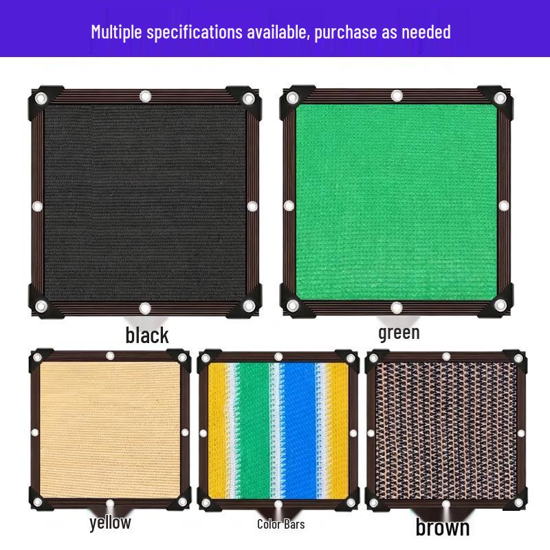 Multi-functional Cross-Encrypted Sunshade Net with Reinforced Edges and Eyelets