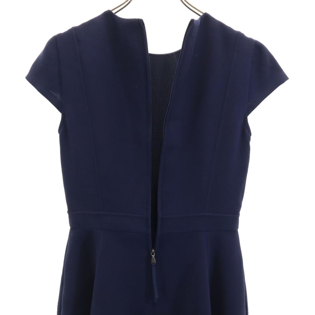FOXEY NEW YORK Made In Japan Short Sleeve French Sleeve One Piece 40 Navy Women Used
