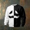 Men's Halloween Graphic Neck Long Sleeve Sweatshirt Casual Pullover