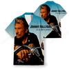 Men's Hawaiian Shirt Popular Rock Singer Johnny Hallyday 3d Print Shirts Men Women Fashion Social Beach Shirt