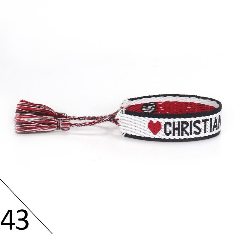 Handmade Embroidered Friendship Bracelet with Tassels for Women