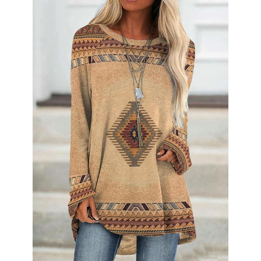 

Женская футболка с длинным рукавом с 3D-принтом, повседневная и модная S