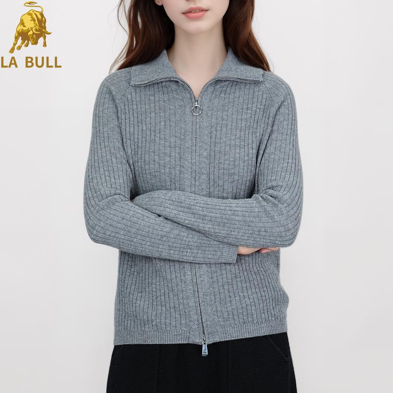 

LA BULL Women s Ribbed Knit Cardigan Sweater 3XL