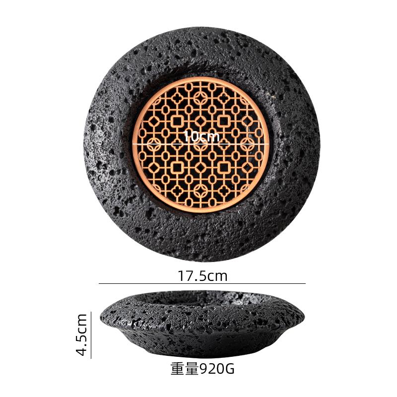 Meteorite Tableware Cement Dining Plate Dry Ice Tray Sashimi Dish Planet Bowl Dessert Bowl Fruit Plates Sushi Plate Steak Plates
