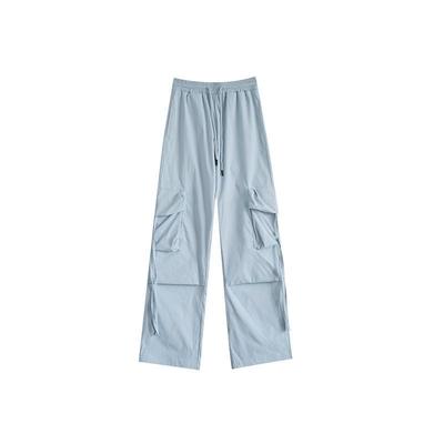 Pantaloni da lavoro da donna per primavera ed estate Nuovi casual a vita alta a gamba larga ad asciugatura rapida Sport Pantaloni da pavimento