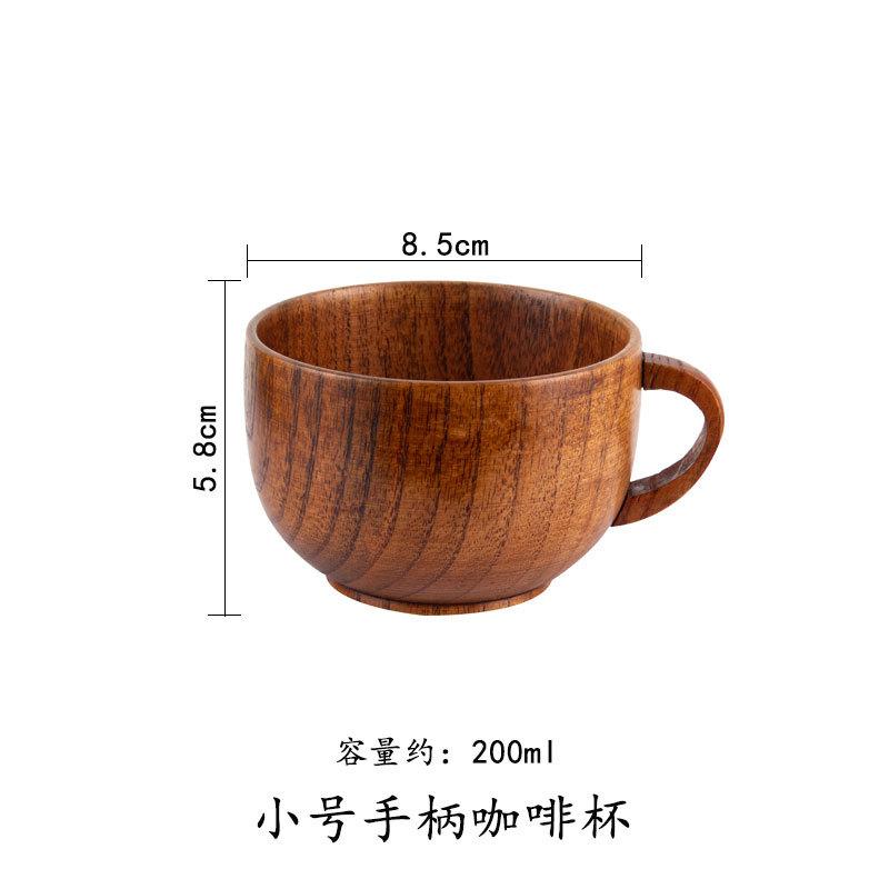 1Pcs Wooden Big Belly Cups Handmade Jujube Wood Handle Cups Beer Tea Coffee Milk Water Cup Kitchen Bar Drinkware for Kitchen Bar