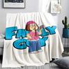 Meg Griffin Printed Flannel Blanket, Soft Throw for Bedroom Sofa, Washable, Fan Merchandise, Great Gift.