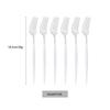 6Pcs White Silver Cutlery Set Stainless Steel Dinnerware Tableware Dessert Knife Forks Long Handle Spoon Coffee Spoons Flatware
