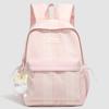 Schoolbag Korean version of college style student schoolbag, cute small fresh striped backpack for junior and high school students, large 