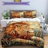 3pcs Bedding Set Lion Safari Includes 1 Comforter + 2 Pillowcases, Without Pillow Inserts, Soft Comfortable,a0909107