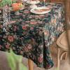 Retro Oil Painting Tablecloth Round Table Square Table High-End Floral Decorative Cover Cloth Light Luxury Multi-Purpose Cover Cloth