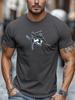 Mens Skiing TShirt Extreme Ski Sports Print Short Sleeve Round Neck Breathable Soft Oversized Daily Wear TShirt