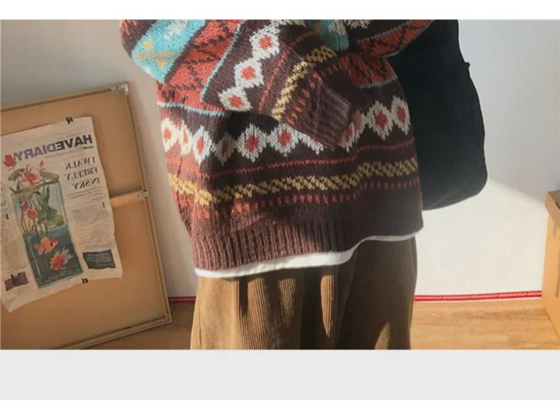 Men's Loose Fit Thickened Knitted Sweater - Korean & Harajuku Style Winter Pullover