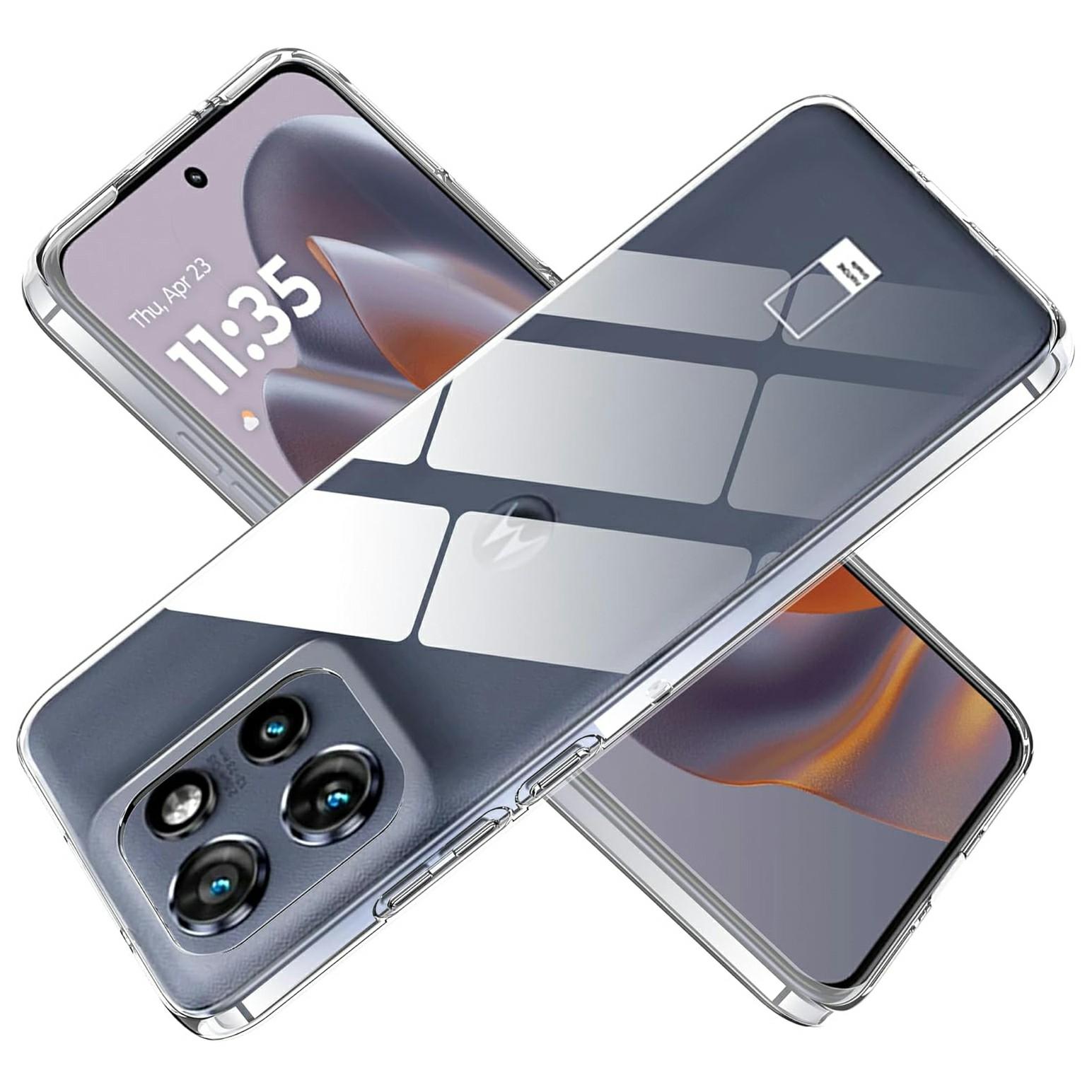 

For Motorola Edge 50 Neo 5G/Moto S50 5G/Thinkphone 25 5G Case Anti-Fingerprint Crystal Clear TPU Phone Cover A