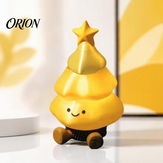 3D Printed Christmas Tree Decor Figurine, Cute Smiling Face Storage Multifunctional Organizer Desktop Ornament, Multi-Purpose Decorative Toy