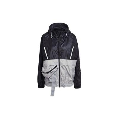 Asmc Windbreaker Color Block Packable Hooded Jacket Women Jacket Black H62016