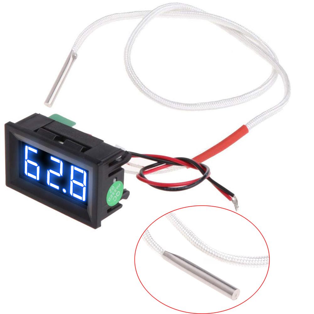 XH-B310 Digital Tube LED Display Thermometer 12V Temperature Meter K-type M6 Thermocouple Tester -30-800℃ Thermistor Senor Probe