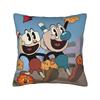 Cupheads And Mugman Square Pillow Covers Polyester Couch Great Retro Game Cushion Case Cool Home Decoration Pillow Cover