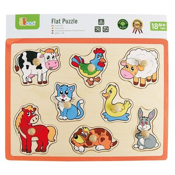 

Деревянная игрушка-пазл Rain Puzzle Animal Baby, 1, Корея Лучший пазл для малышей