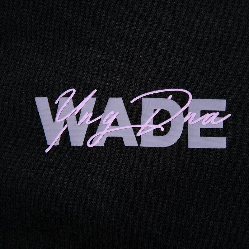Li Ning X YNG DNA Collaboration Wow Wade Series Fleece Warm Loose Hooded Letter Print Sweatshirt Men Sweatshirt Black AWDUH31-1