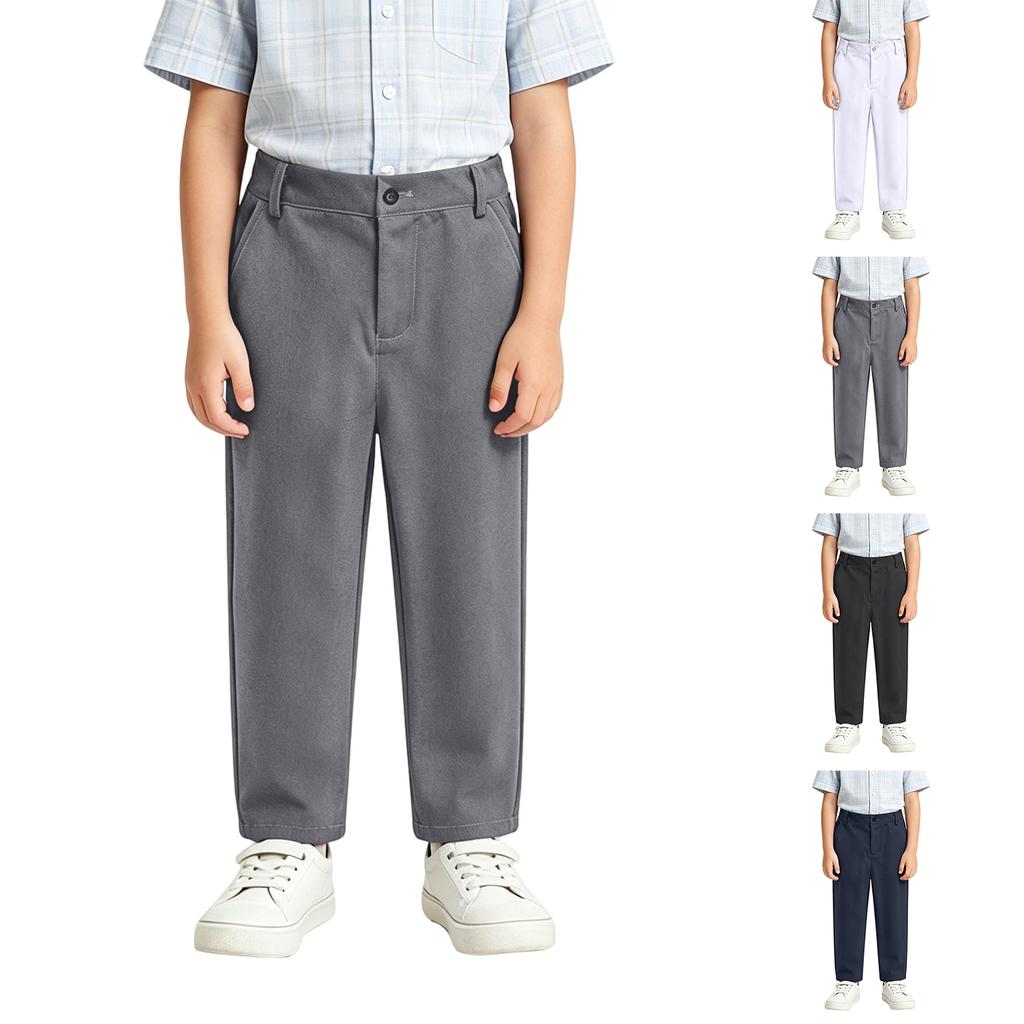 Boys' Elastic Waist Pants - Performance Dress Slacks