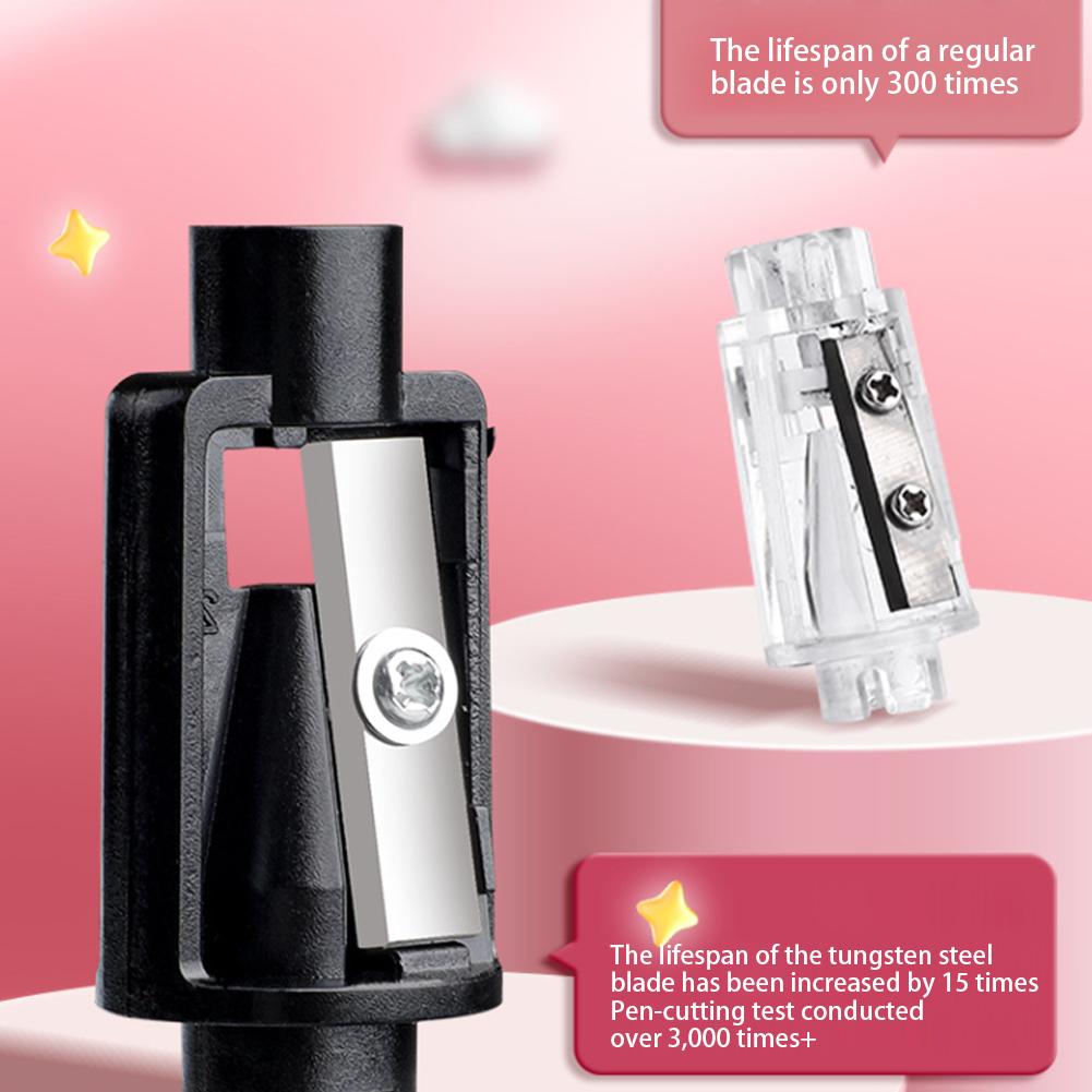 Fully Automatic Pencil Sharpener Cartoon Cute Portable Electric Pencil Sharpener Students Stationery Study Office Supplies