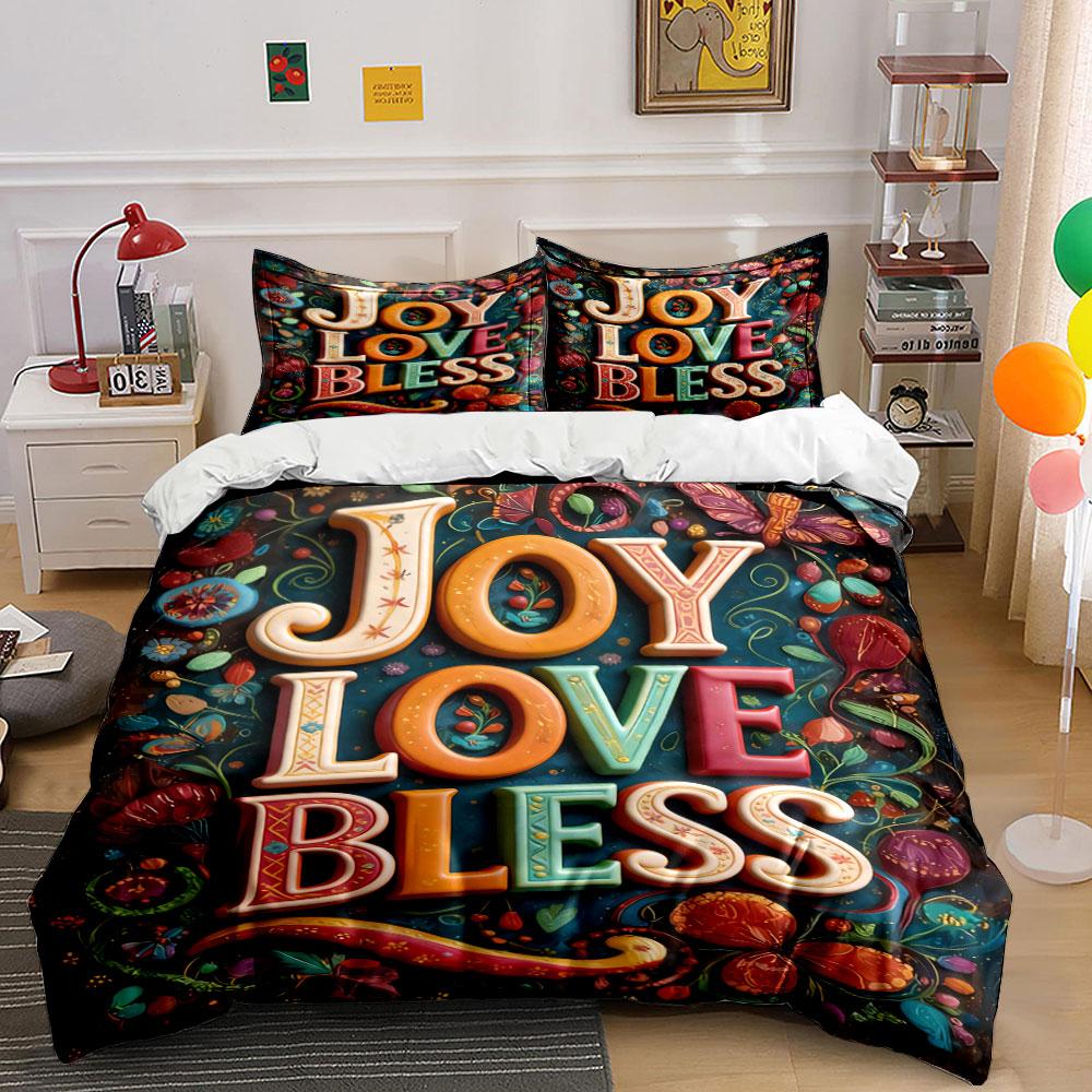 

Bold text, floral accents. Bedding sets Duvet cover sets Duvet covers Pillowcases(1 * Duvet Cover 2 * Pillowcases, without duvet insert) 135x200cm