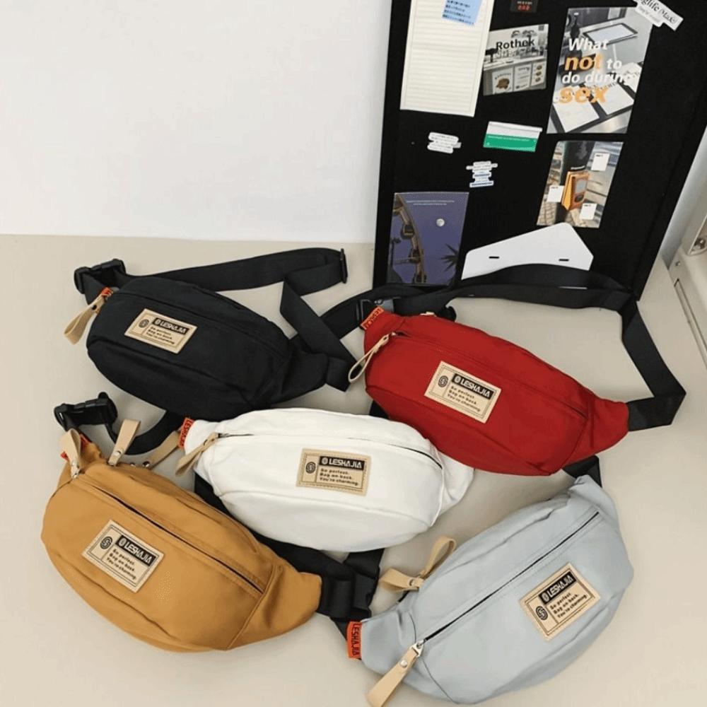 Nylon Japanese Harajuku Crossbody Bags Simple Waist Bag Messenger Bags Shoulder Bags Female