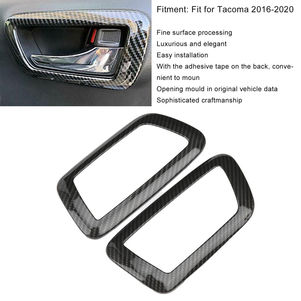 2pcs Interior Door Handle Panel Cover Trim Vehicle Inner Decoration Fit for   2016‑2020 2 Doors