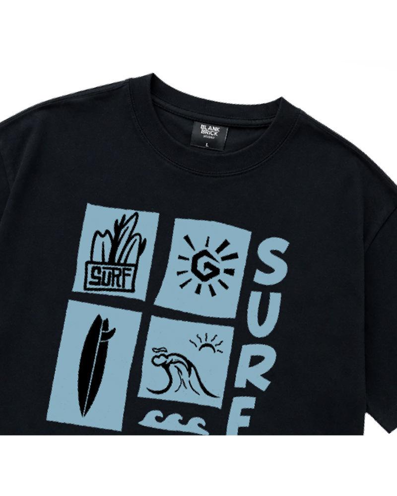 BLANKBRICK Surf Short Sleeve T-Shirt (Black)