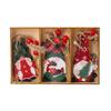 3 Pcs Christmas Gnome Ornaments Vintage Gnome Elf Wooden Hanging Decoration for Holiday Xmas Party Supplies