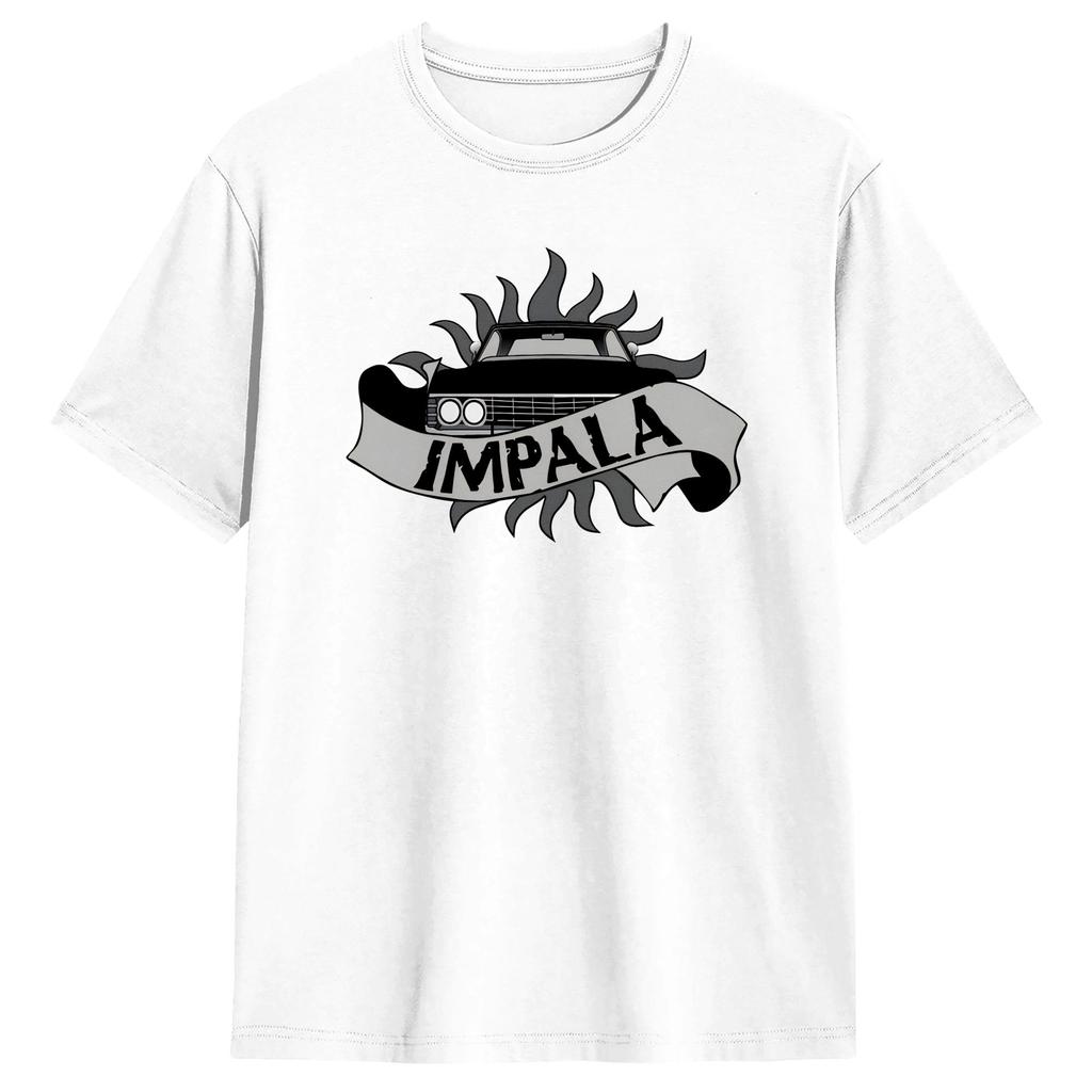 Impala Supernatural Tshirts Unisex Awesome Pure Cotton Tee Shirt Crew Neck Short Sleeve T Shirts Plus Size Tops