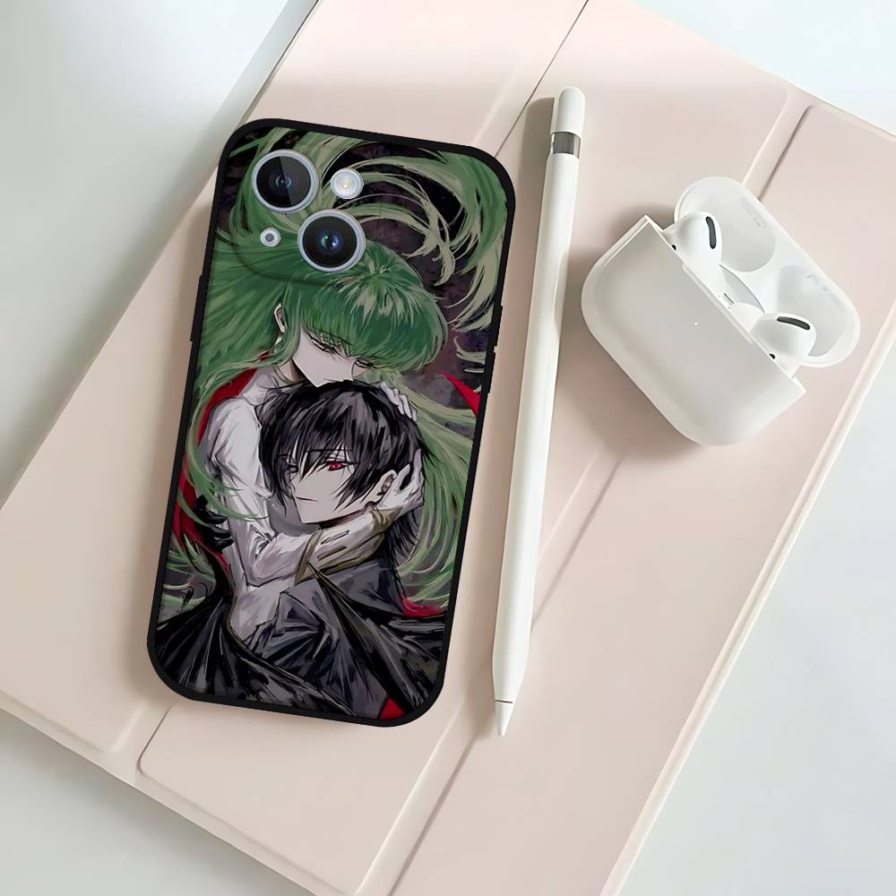 Amine C-Codes G-Geass Black Phone Case That Fits For IPhone 17,16,15,11,13,14 Pro Max,Plus,X,Xr,Xs Max,13Mini