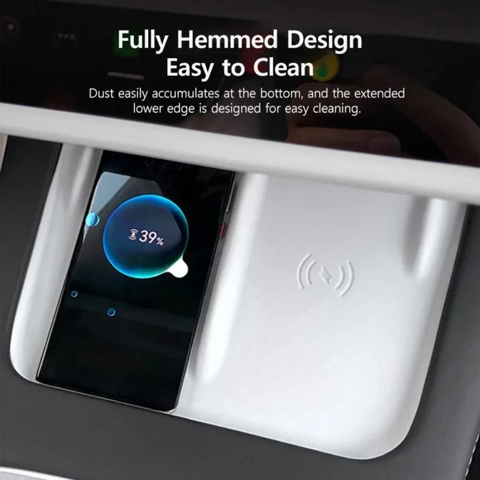 Silicone Wireless Charger Anti-skid Protective Pad for Tesla Model 3 2025-2025 Model Y 2017-2025 Phone Holder Car Accessories
