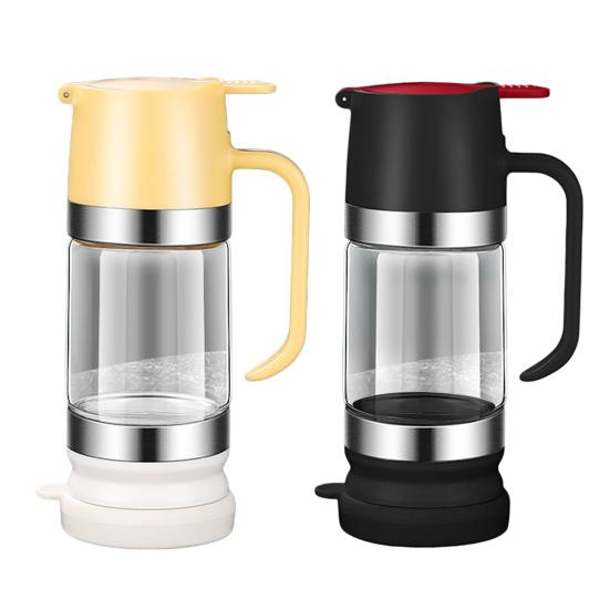Honey Dispenser No Drip with Non-slip Bottom Honey Jar Easy to Clean And Refill Heat Resistant Glass Honey Pot for Coffee Tea Syrup
