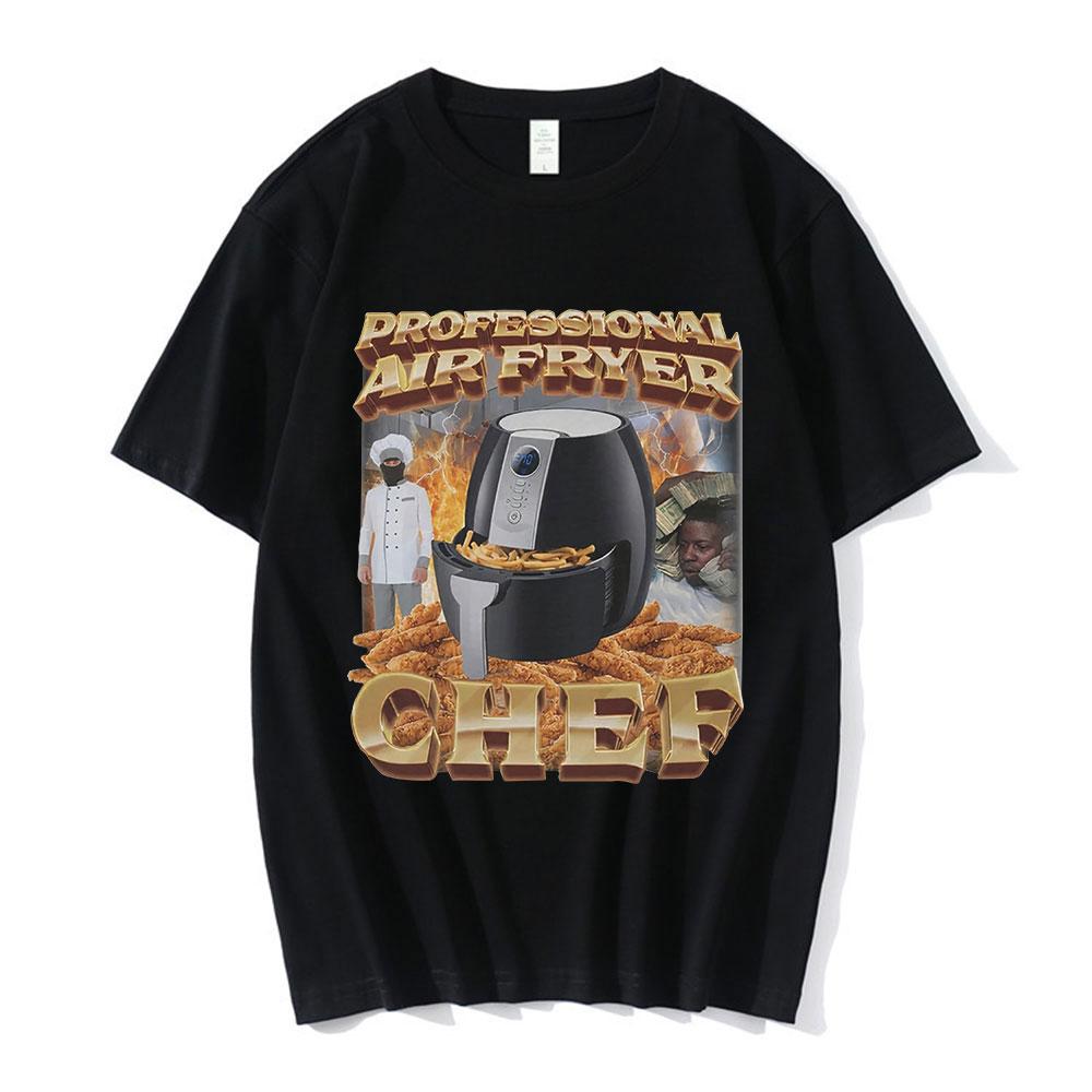 

Summer Top Brand New Teeshirts Professional Mr Fryer Chef Design Graphic T-Shirt 100% Cotton Casual Oversized Unisex T Shirts 4XL