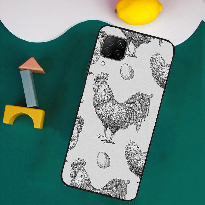 Chicken Pattern For Huawei Nova 11i 12s 12i 8i 7i Y73 Y70 Y90 Y60 Y72 Y61 Y91 9 10 SE P30 Pro P40 Lite Case