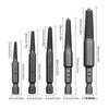5x/Set Hexagonal Shank Screw Extractor Practical Spiral Flute Bolt Extractor Set Easy out Broken Screwdriver Extractor