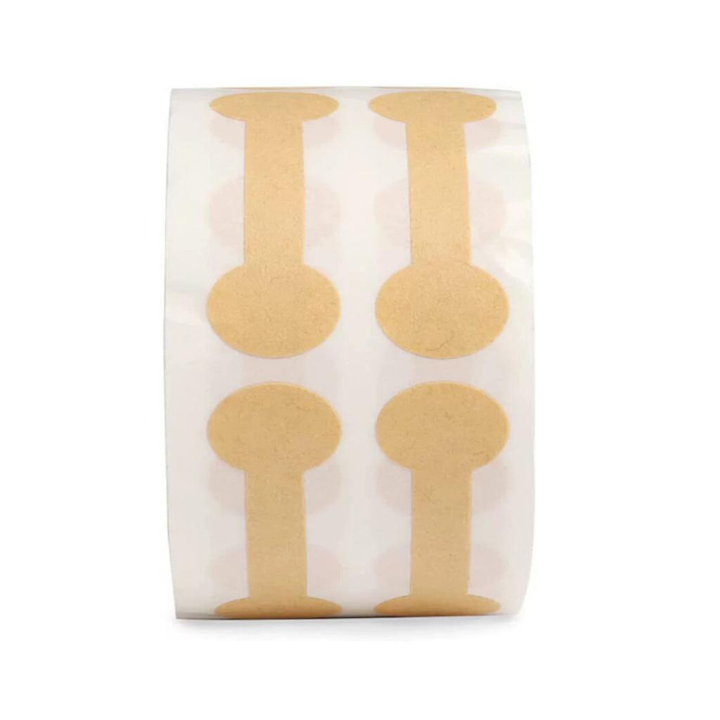 500 Pcs Portable Jewelry Price Tag Self Adhesive Barbell Stickers Kraft Paper Labels Ring Bracelet Jewelry Tags